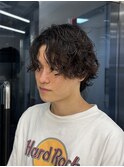 MEN’S/リバースセンターパート/ニュアンスパーマ/藤沢美容院