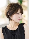 ショートボブ/前髪長め/小顔ショート/30代/40代/50代