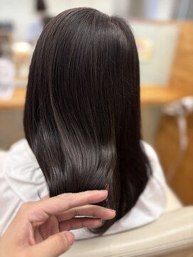 ファースト 長町店(first) 【イルミナカラー/ビーチ】重く黒すぎなく白髪も溶け込む艶髪◎