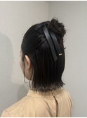 ハーフアップアレンジ