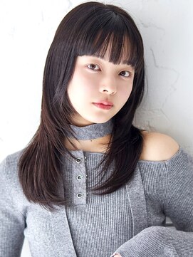 ラフィスヘアー シャルム 渋谷店(La fith hair charme) 【La fith】前髪縮毛矯正×顔回りレイヤーカット×暗髪カラー