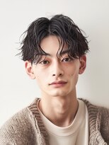 メンズサロン アネロ 名駅(Men's salon anhelo)&nbsp;センターパート×ニュアンスパーマ×ダウンパーマ×ビジネスヘア
