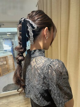 サイヘアーガーデン(SAI hair garden)の写真/【土日祝日８時からOK！】名駅東山線１番出口より３分。夜まで崩れない！プロの本格パーティアレンジ♪