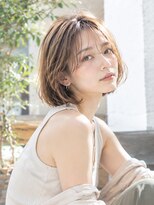 ドット ヘアー(dot.hair)&nbsp;切りっぱなしボブ / ベージュカラー / 束感ボブ