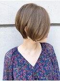 美髪ショート_アッシュブラウン,オフィスコンサバ