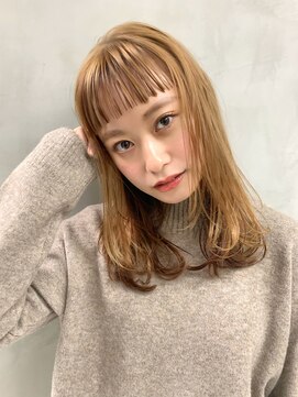 ミィ 表参道(mee.) 【mee.】ブチ　可愛いハイトーン　オン眉　表参道駅3分