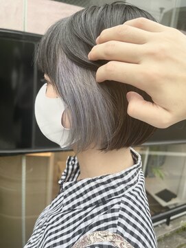 アクト(ACT) ミニボブ&インナーカラー【ラベンダーグレージュ】