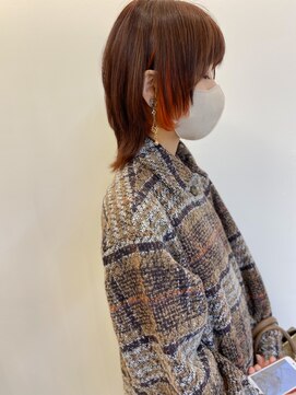 レフ(LEF) 【オダオススメ！】イヤリングオレンジ×ネイキッドコーラル