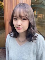 ベレーザ 渋谷(BELEZA)&nbsp;ba122_2wayバングボブウルフグレーベージュ内巻きワンカール