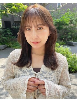 サク(Sac.) シルキーベージュ×シースルーバングSac.恵比寿 栃木優佑