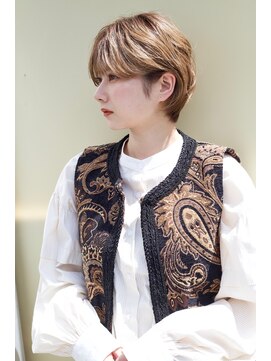 レンジシ オモテサンドウ(RENJISHI omotesando) 丸みショート・ボブ/丸顔/前髪あり/20代/30代/長め