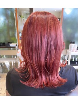 クリーム(CREAM) ブリーチカラー 韓国 ピンク レイヤー ハイトーン ロブ