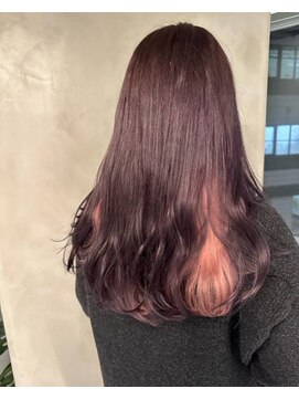 ガリカ 渋谷(Gallica) 【神山未来】透明感ラベンダー×ピンクベージュ/インナーカラー