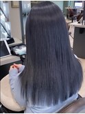 ブルーグレー♪ ケアブリーチ×Aujuaトリートメント