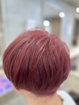 シャルムヘアー(charme hair) ブリーチあり☆薄めピンクカラー☆