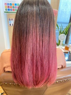 ニシオギ ヴォイス 西荻窪店(nishiogi voice) 似合わせカット×ダブルカラー【ハイトーンピンク】