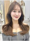 2wayバング 韓国前髪 シースルー ミディアム くびれ レイヤー#