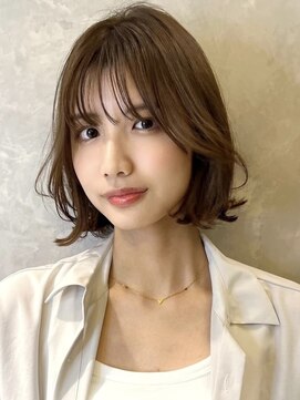 トルネード(TORNADO) 外ハネボブ シースルーバング ワンホンヘア ワンホンボブ A1229