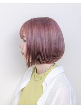 ルプラ ガーデン(le-pla garden) ピンク#ボブ#切りっぱなし#ダブルカラー#ケアブリーチ#豊橋#豊川