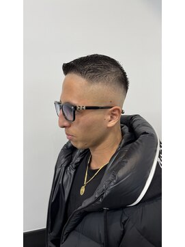 メンズラピス 栄店(Men's Lapis) 黒髪短髪スキンフェードショートカットツーブロック