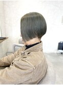 ◎ワンレン刈り上げボブ/刈り上げ女子/オリーブグレージュ◎