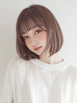 クレム 博多駅店(ChLem) ミニボブ　ピンクベージュ　博多美容室