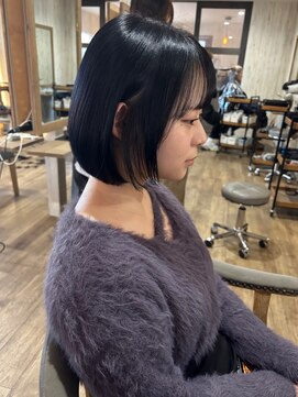 ヘブンリー(heavenly) 丸みボブ/切りっぱなしボブ/グレーブラック/ブルーブラック