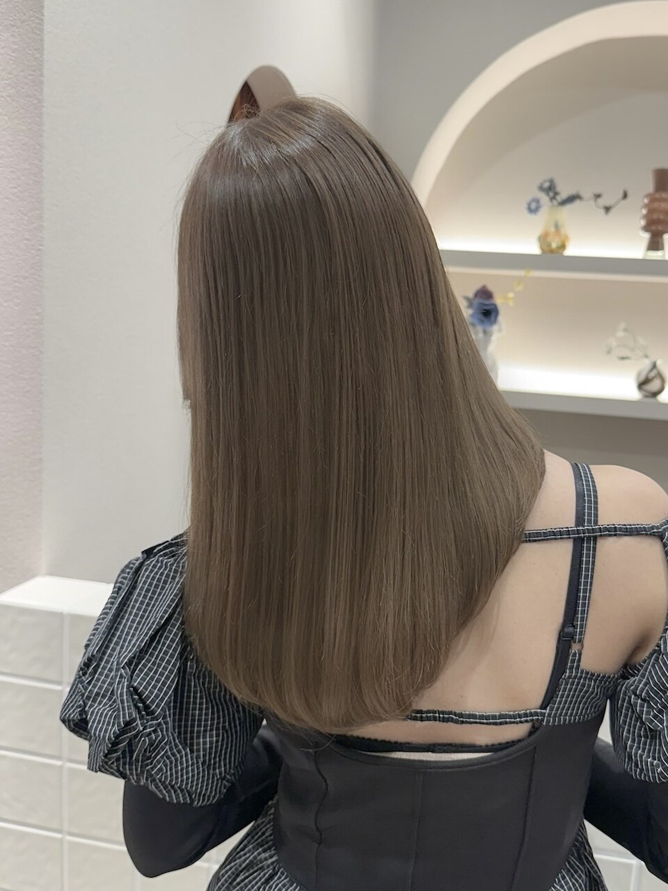 ピンクベージュ/ブリーチなし/表参道/女性美容師