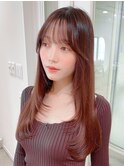・大人ガーリーダークアッシュミディアムレイヤー似合わせカット