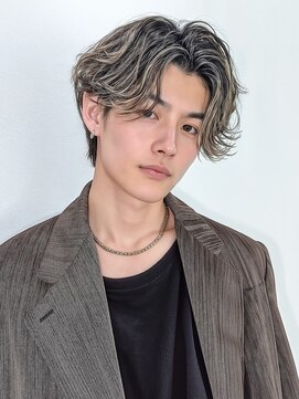 ルーチェ 溝の口(Luce) ハイライト×パーマで魅せる男らしい色気。洗練メンズカット