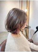 インナーカラー×レイヤーボブ×ハイライト