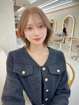 サンドナル 鹿児島天文館(sand NALU)&nbsp;ハッシュカット/グレージュ/デザインカラー[鹿児島天文館]
