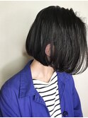 襟足ギリの前下がりボブ  お客様スナップ写真
