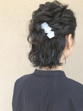 フィオーレ ヘアデザイン(FIORE hair design) ボブのハーフアップ