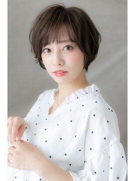 カバーヘア ブリス 川口(COVER HAIR bliss) チャコールグレー大人可愛いボブショートくせ毛風マッシュY川口