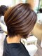 庵 ヘアー(hair)の写真/【桃山駅すぐ】大人美人な丸みショート♪女性らしいふんわり柔らかな印象と首元すっきりな小顔魅せ効果も◎