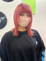 デート 下北沢(DATE)&nbsp;ダブルカラーピンクベージュケアブリーチハイトーン髪質改善