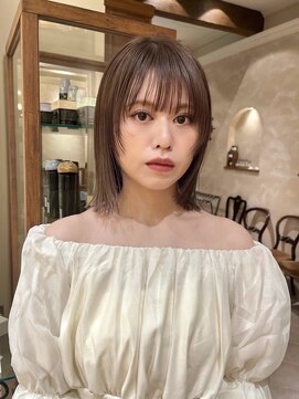 ビュートリアム265(BEAUTRIUM 265) 長めボブ ぱつっとボブ ラベンダーカラー 顔まわりレイヤー ロブ