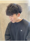 【メンズ波巻きパーマ】