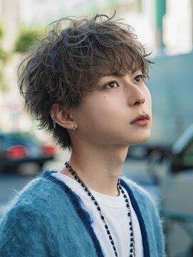 オーシャントーキョー ウエスト(OCEAN TOKYO WEST) ハイライトミルクティーベージュツーブロックメンズマッシュ