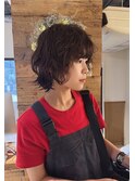 ショートレイヤー　ニュアンスパーマ