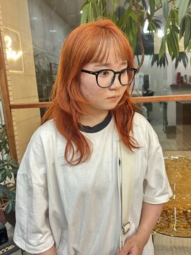 ノイ(noii) オレンジカラー/前髪インナー/デザインカラー/インナーカラー