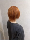 ブリーチ一回オレンジカラー♪