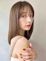 こなれヘアホワイトブロンドシースルーバング美髪#403f0215