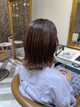 ロンドアベニール 北千住(Lond avenir) イメチェン外ハネボブ美髪ワイドバング顔周りレイヤーカット