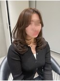 ウェーブミディアムメルティカラー×ブリーチなし韓国【熊本】