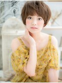 ハイライトカラーフェザーショートマッシュh4上尾20代30代40代
