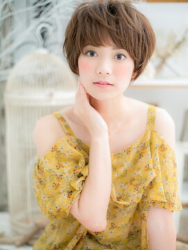 カバーヘア 上尾西口店(COVER HAIR) ハイライトカラーフェザーショートマッシュh4上尾20代30代40代