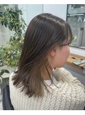 乾かすだけでキマる髪/さりげないインナーカラーボブ