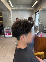 タメ(tame-)&nbsp;サーフカール/フェザーパーマ/ブルーブラック【都賀/メンズ】